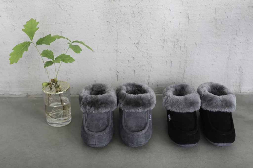 Sheepskin slippers London Asphalt
