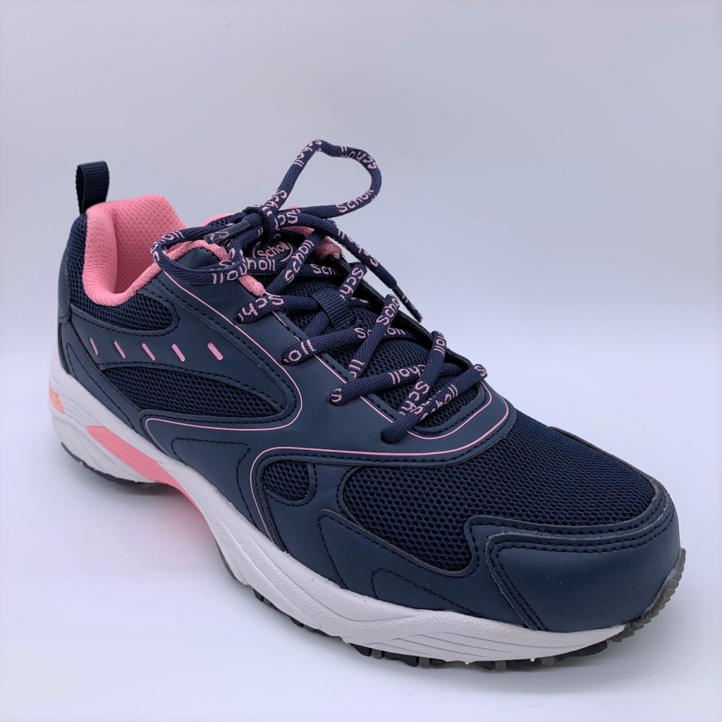 Scholl Sprinter Score Walking Shoes - Navy Blue Pink