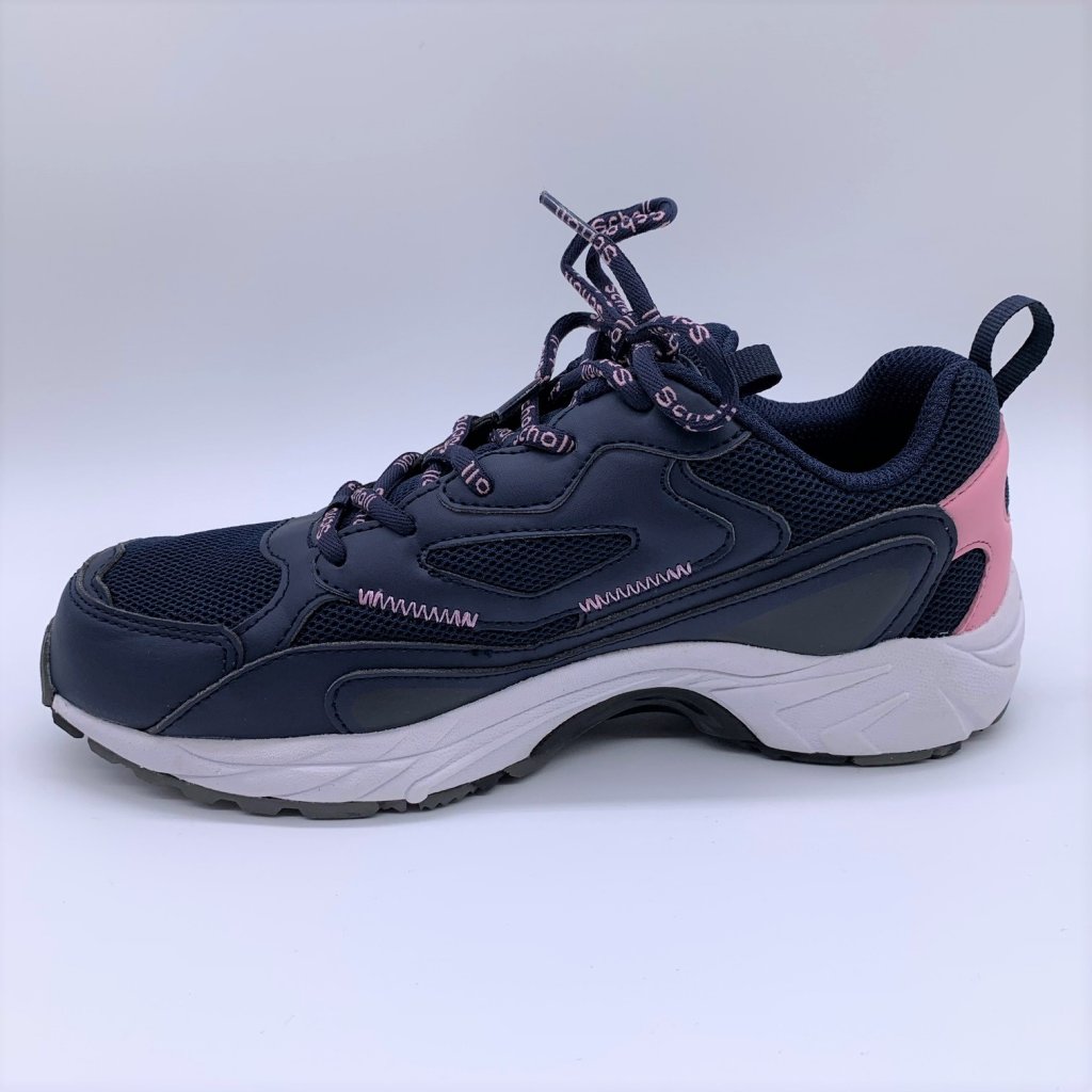 Scholl Sprinter Snap Walking Shoes - Dark Blue Pink