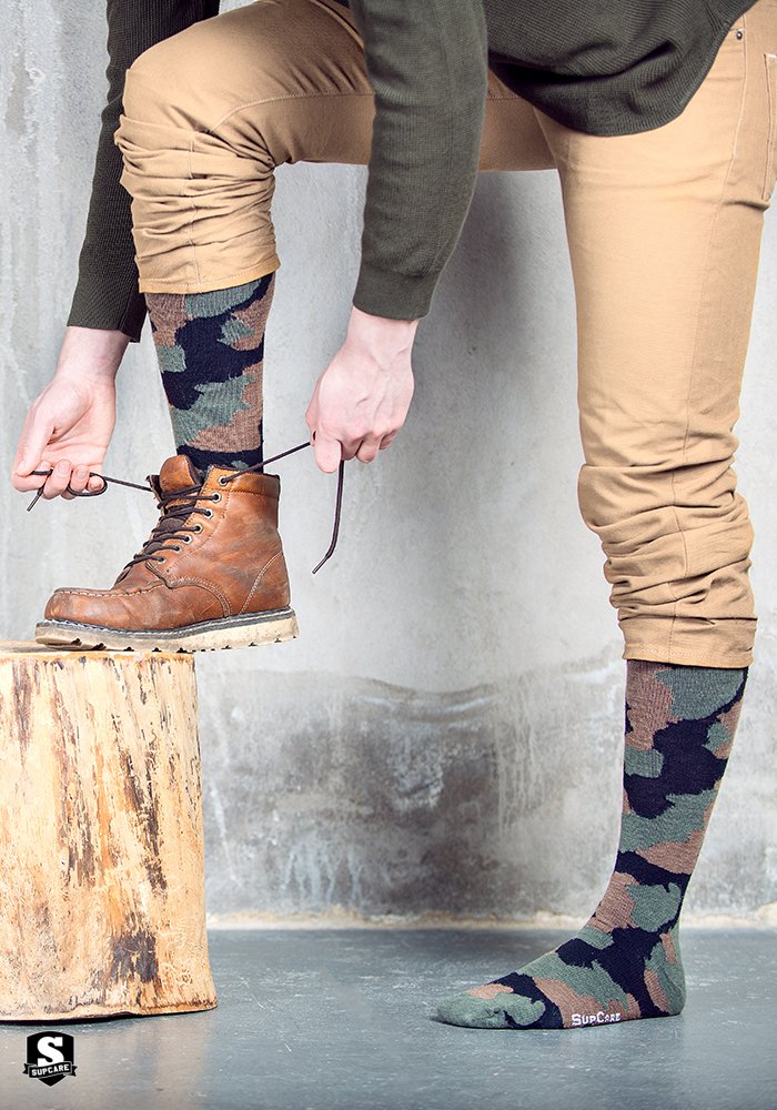 Ski and hiking sock - Military