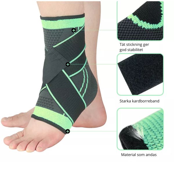 Ankle protection Flexible - Green/Black