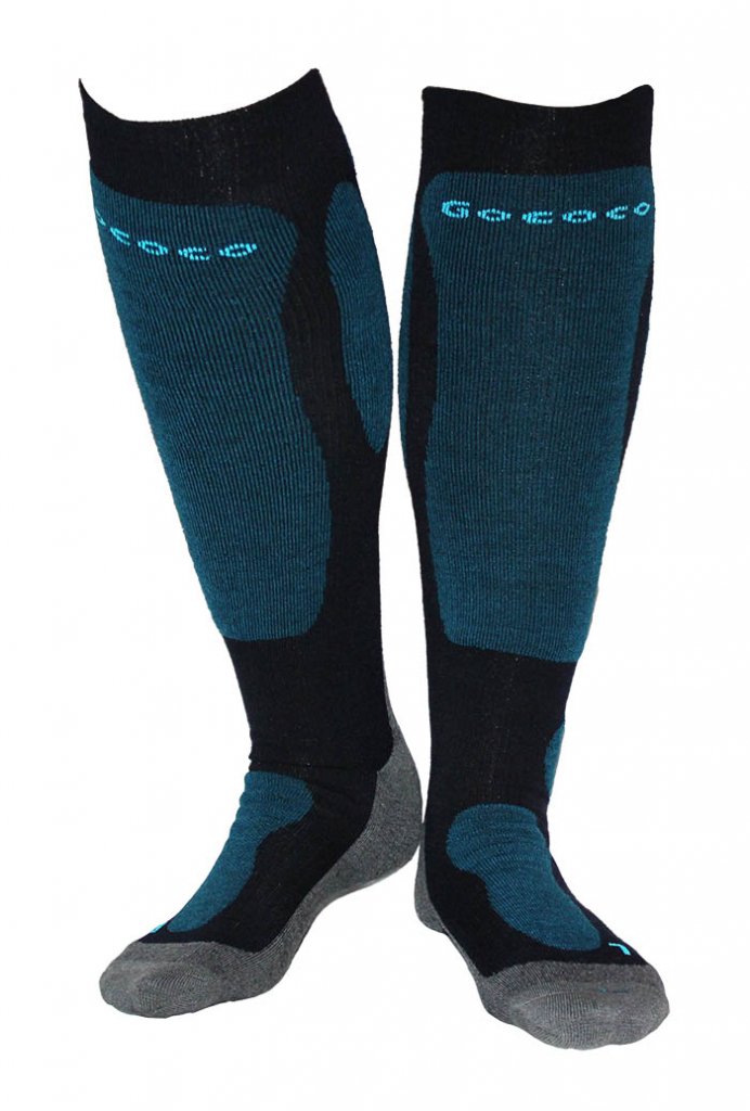 Compression sock for skiing - Blue