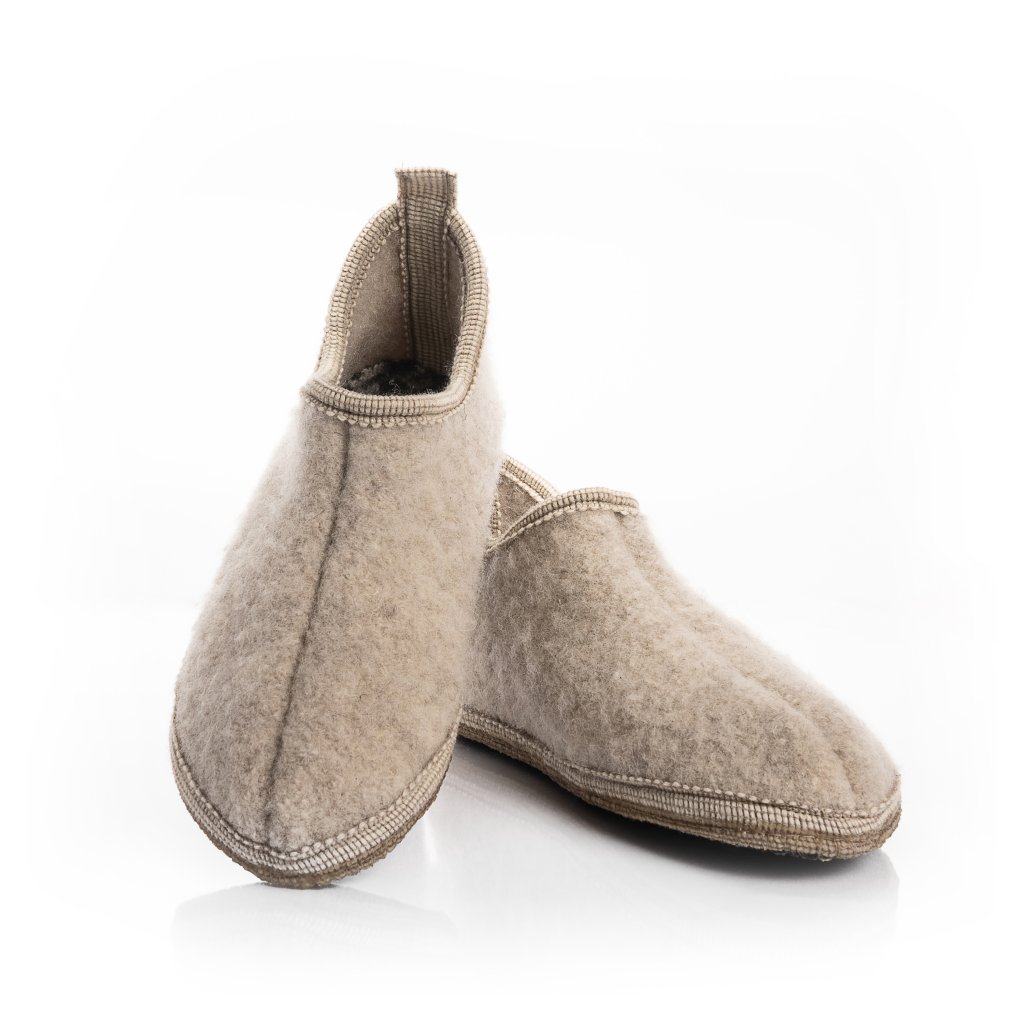 Wool slippers - Ulle Cottage Ladies - White Melange