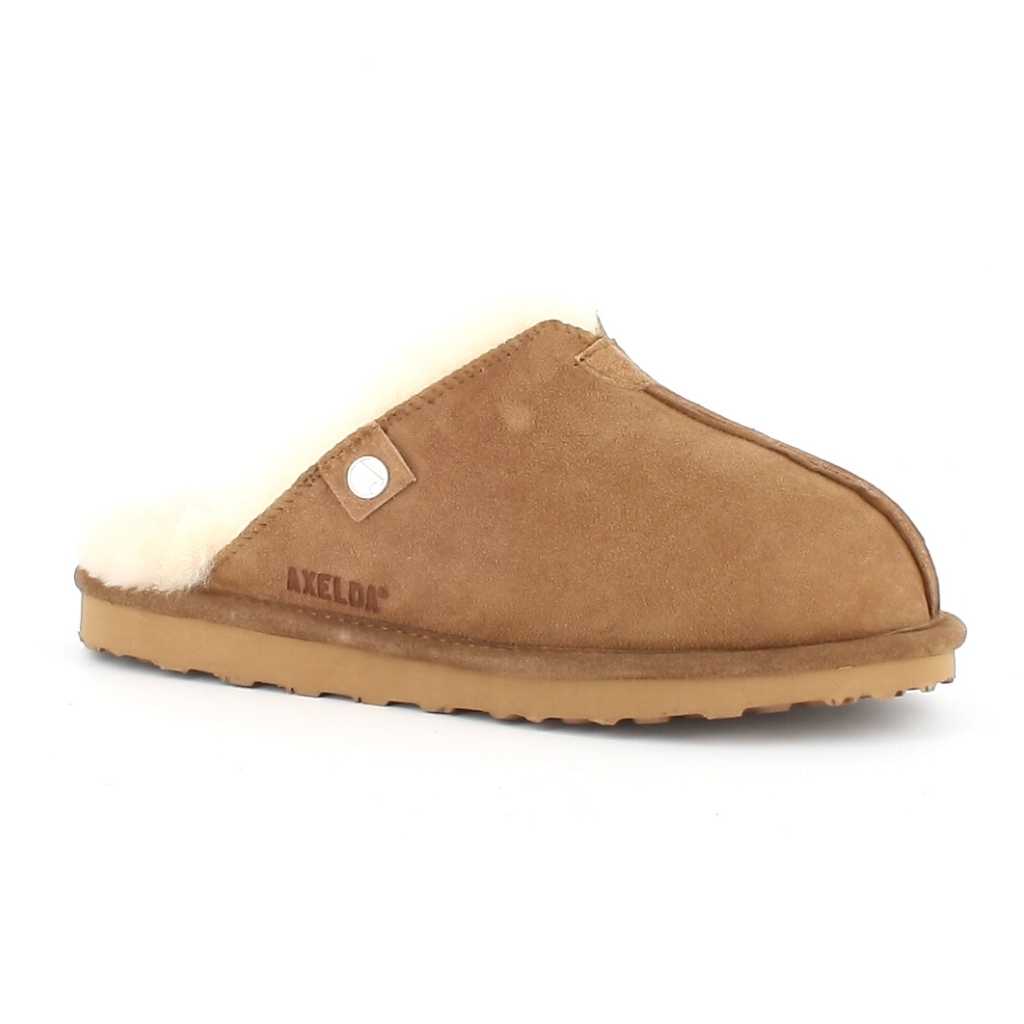 Sheepskin slippers Axelda Turku Chestnut/Creme