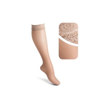 Support sock Nature - Women with lace edge