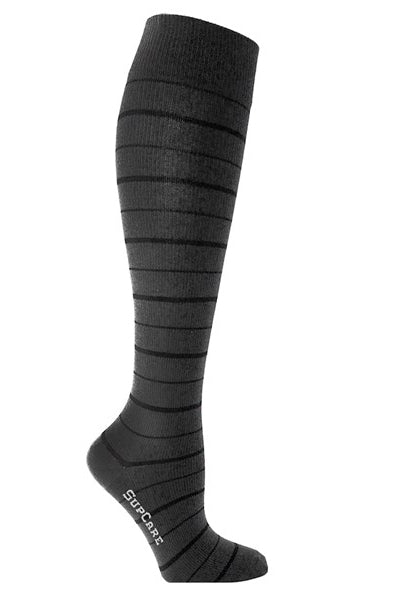 Support socks - Striped Dark Grey