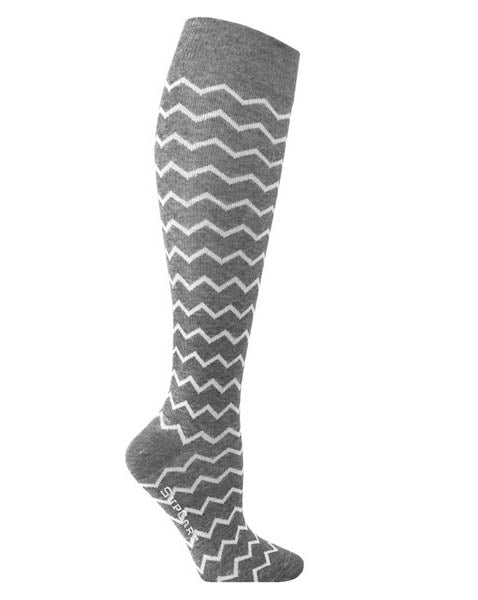 Support socks - Grey Zigzag
