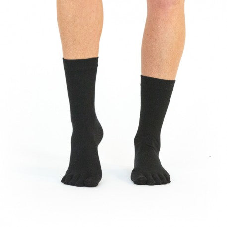 Size 35-37 - Women's Thin Toe Socks - Black