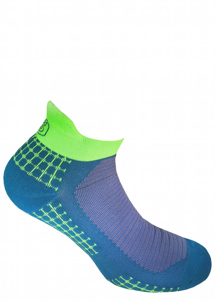 Sports sock ankle with compression - Blue/green