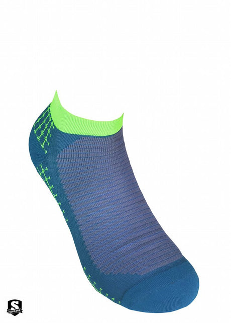 Sports sock ankle with compression - Blue/green