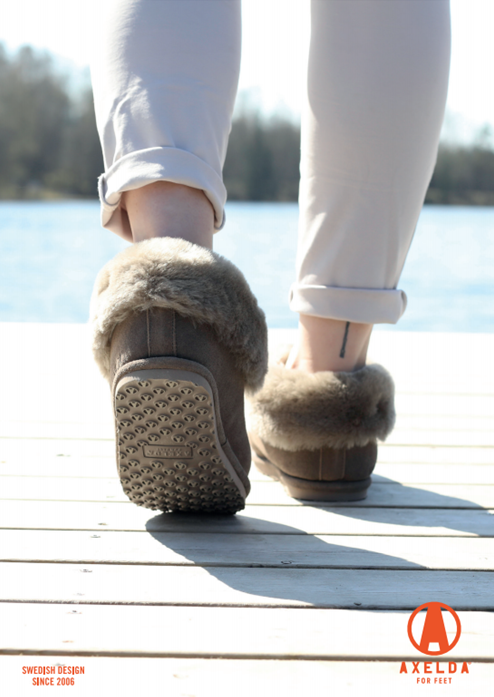 Sheepskin slippers Copenhagen Stone