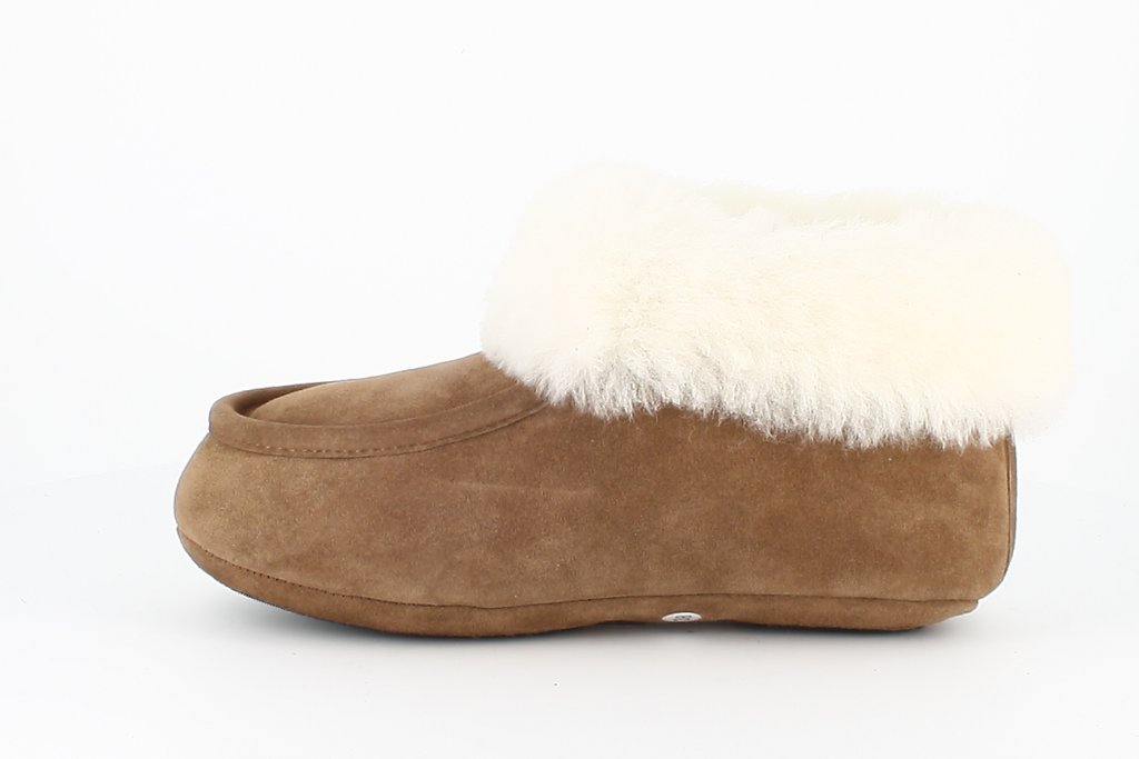 Sheepskin slippers London Chestnut/White