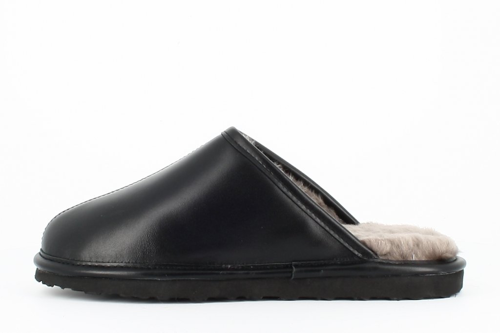 Sheepskin slippers Manchester Black/Stone