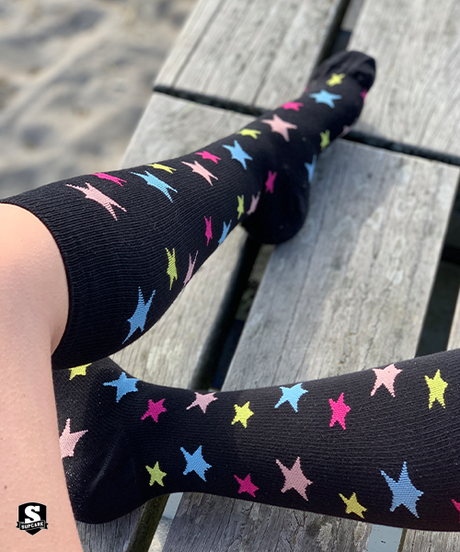 Support socks - Stars Pastel