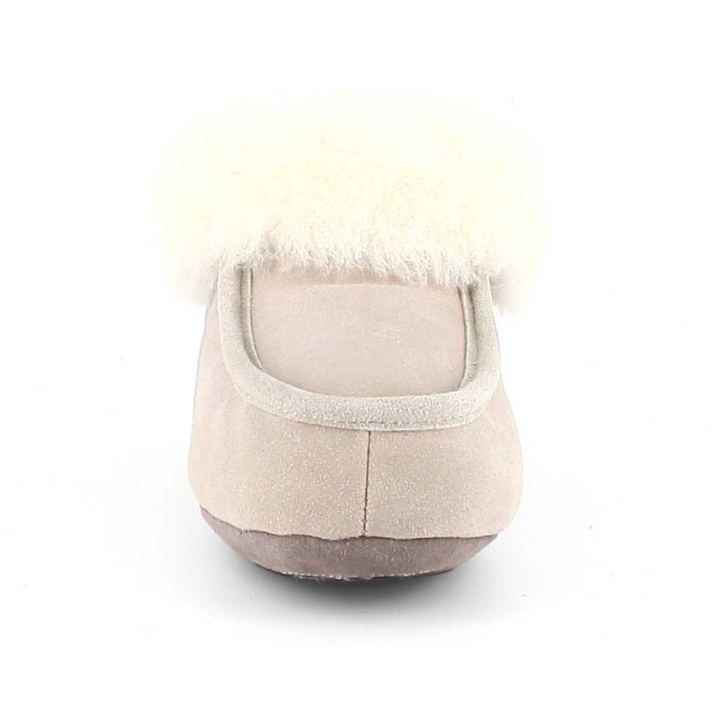 Sheepskin slippers London Sand/White