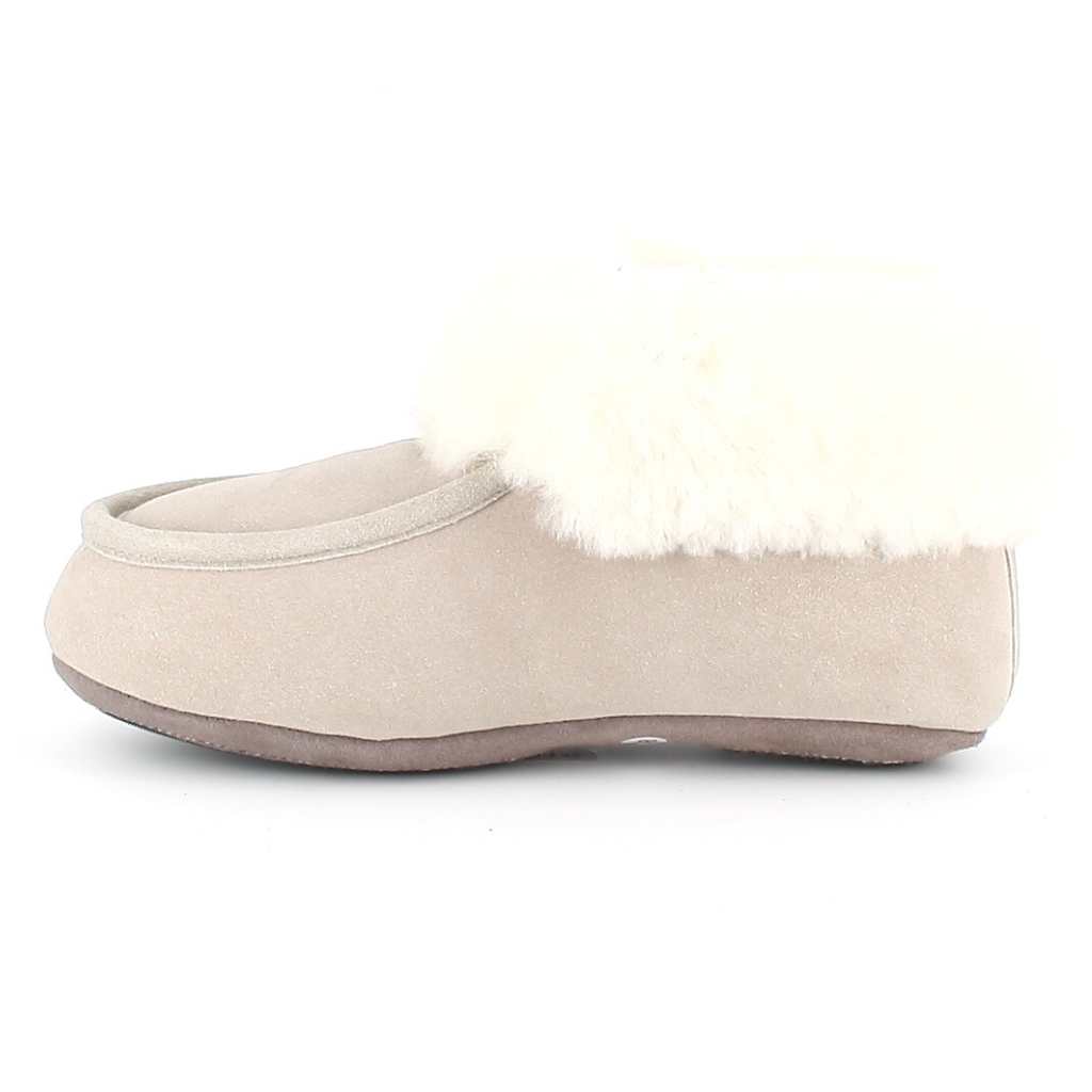 Sheepskin slippers London Sand/White