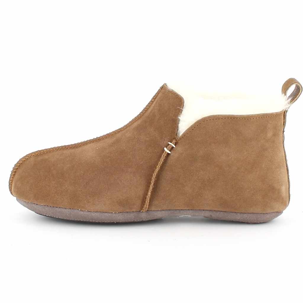 Sheepskin slippers Innsbruck - Chestnut/white