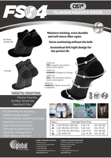 FS4 No Show Sock for heel spurs - Grey