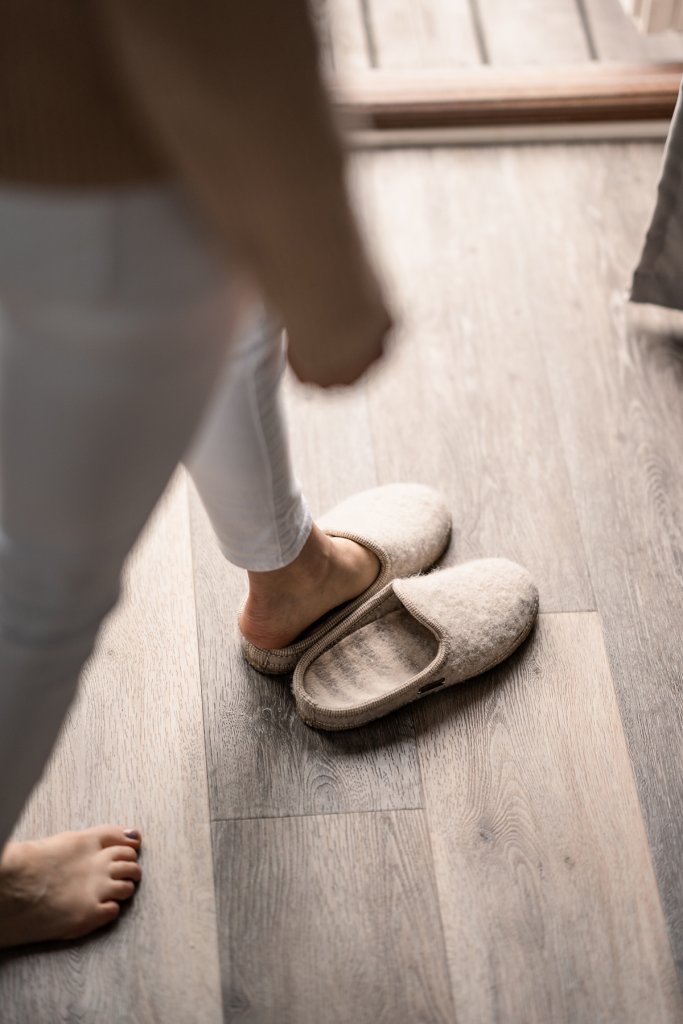 Wool slippers - Ulle Legacy Ladies - Light Grey Melange