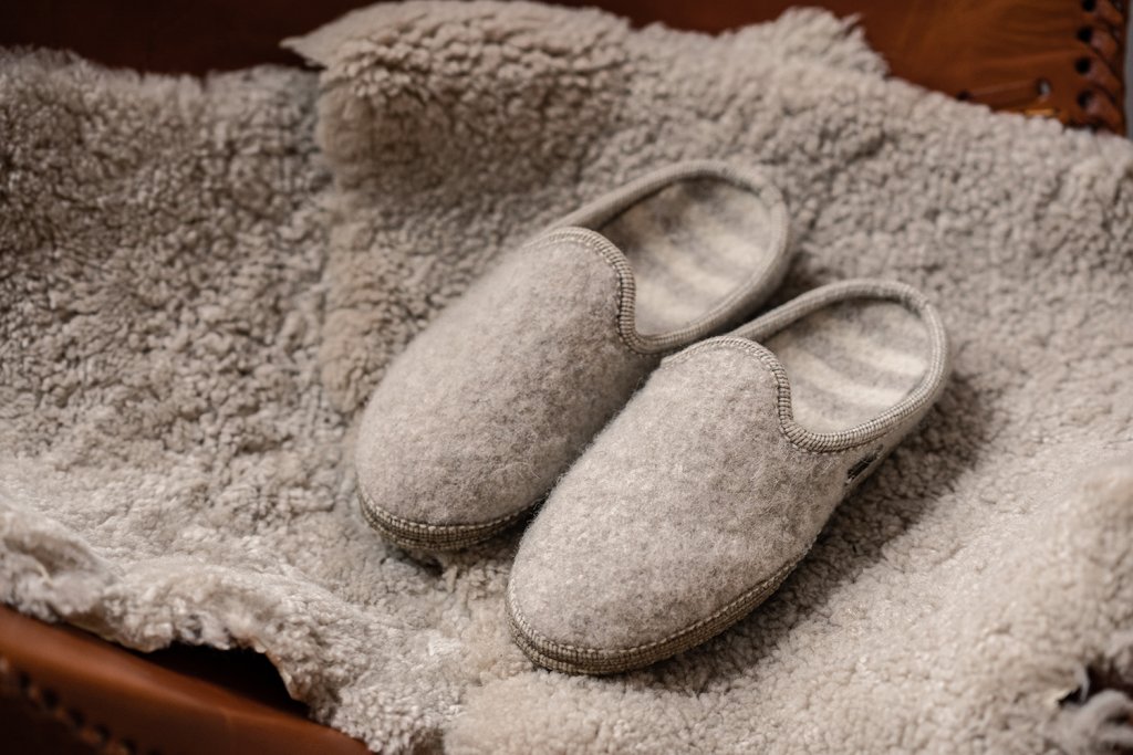 Wool slippers - Ulle Legacy Ladies - Light Grey Melange