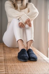 Wool slippers - Ulle Mohair Seamless - Dark Grey