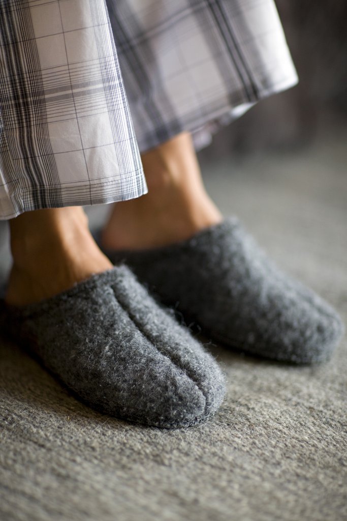 Wool slippers - Ulle Original Ladies/Men - Grey Melange