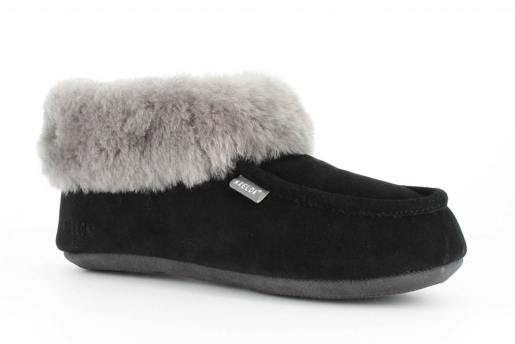 Sheepskin slippers London Black