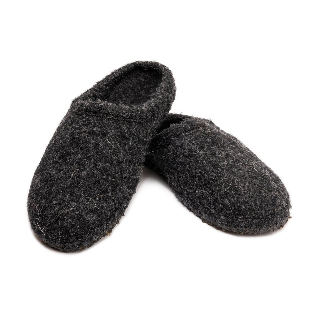 Wool slippers - Ulle Mohair Seamless - Dark Grey