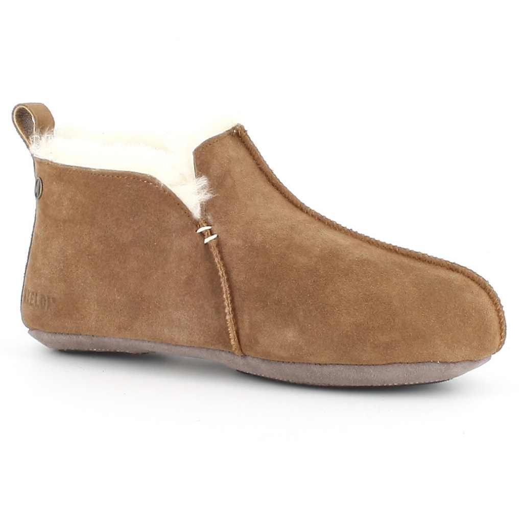 Sheepskin slippers Innsbruck - Chestnut/white