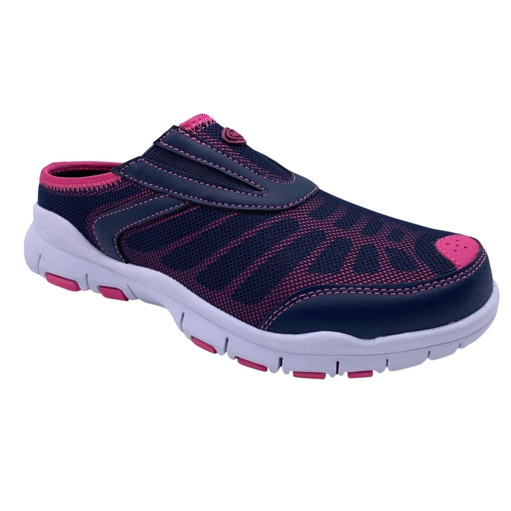 Size 36 - Scholl Jump Next Slipper - Dark blue/Pink -