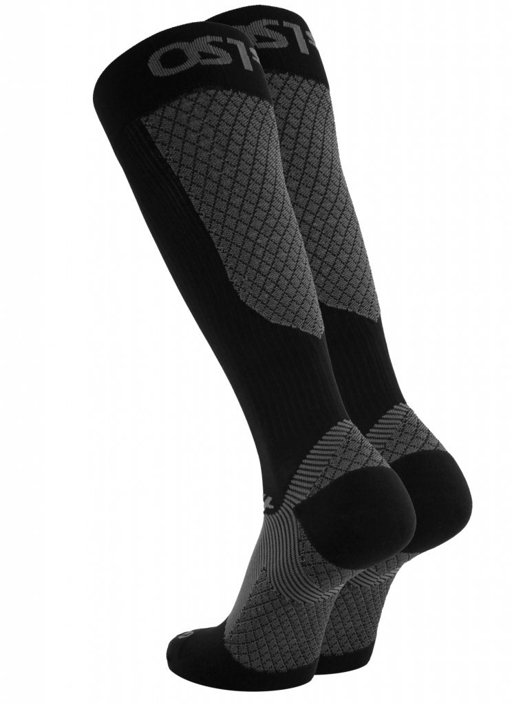 Size 47-50 FS4+ Running sock, prevents heel spurs / shin splints - Black