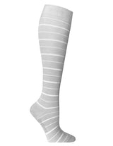 Support stockings - Striped Light grey