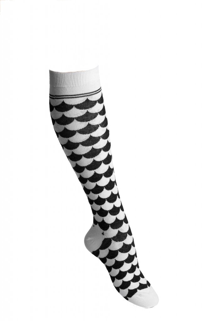 Support socks - Wave black/white