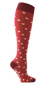 Support socks with hearts